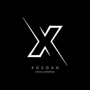 Black and White X Letter Digital Company Logo